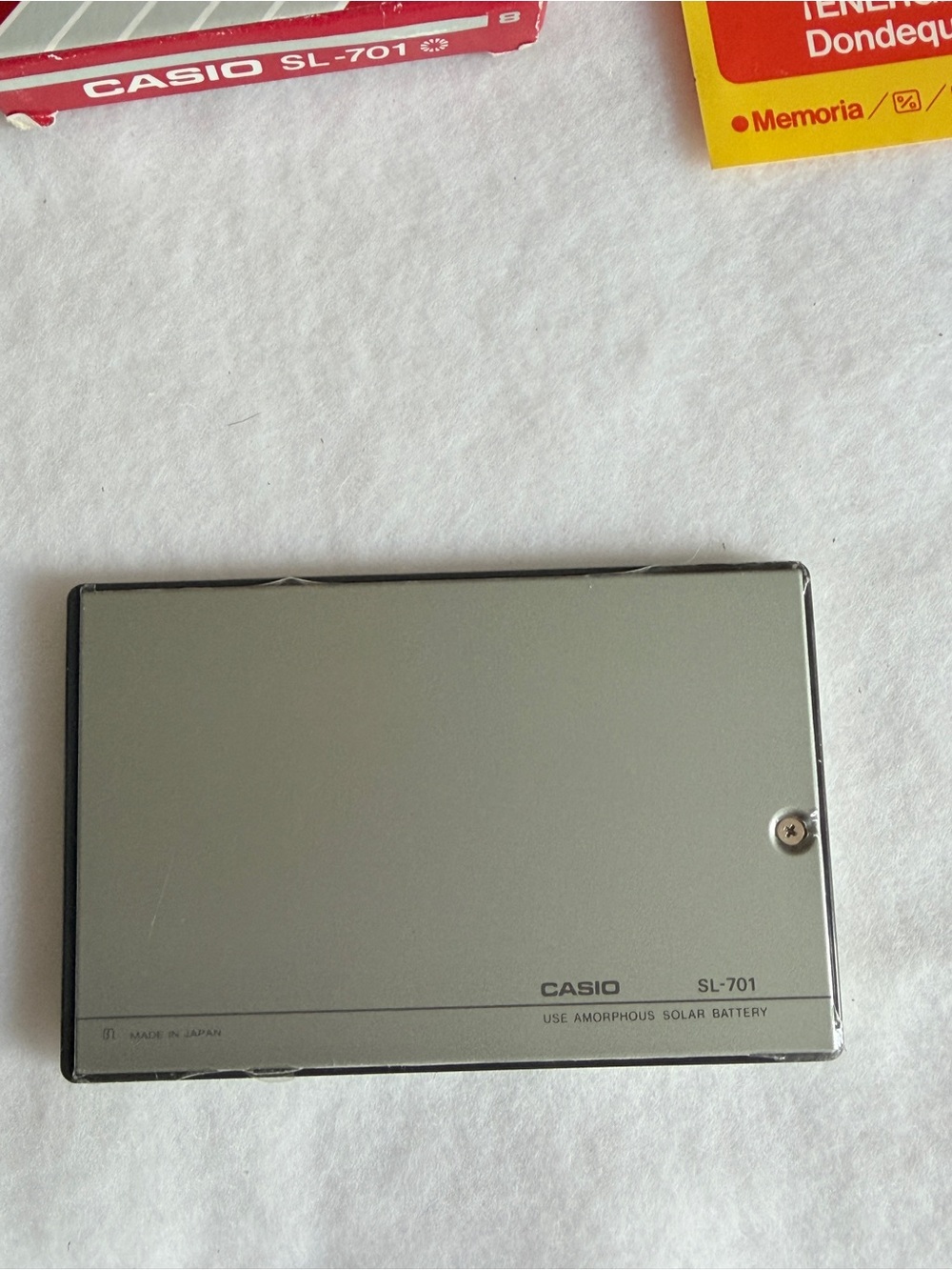 Vintage Casio SL-701 Solar Calculator w/ Box Case Manual slim, pocket size - Picture 5 of 8